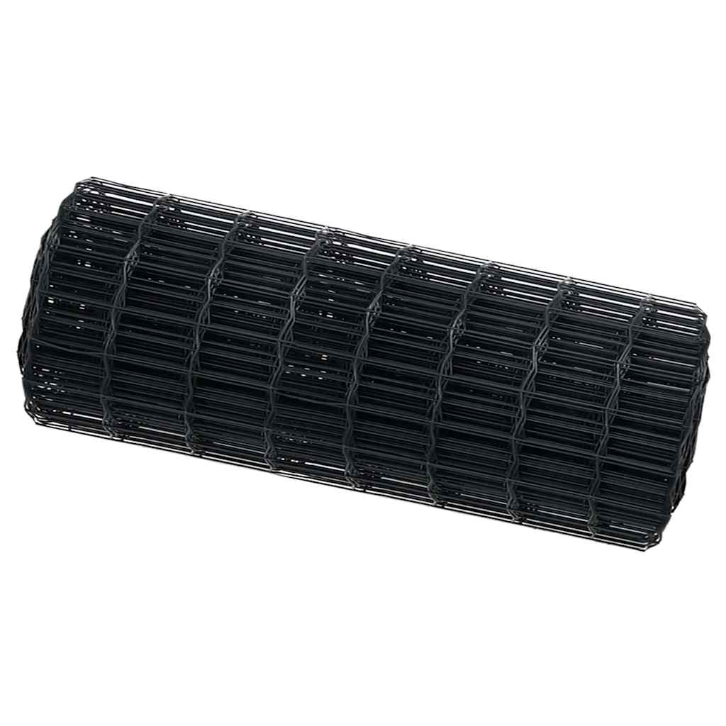 Vidaxl euro hek grijs 0.6 x 25 m pvc-gecoat ijzer