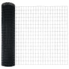 Vidaxl euro hek grijs 1 x 25 m pvc-gecoat ijzer