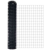 Vidaxx euro valla gris 1,4 x 10 m hierro recubierto de PVC
