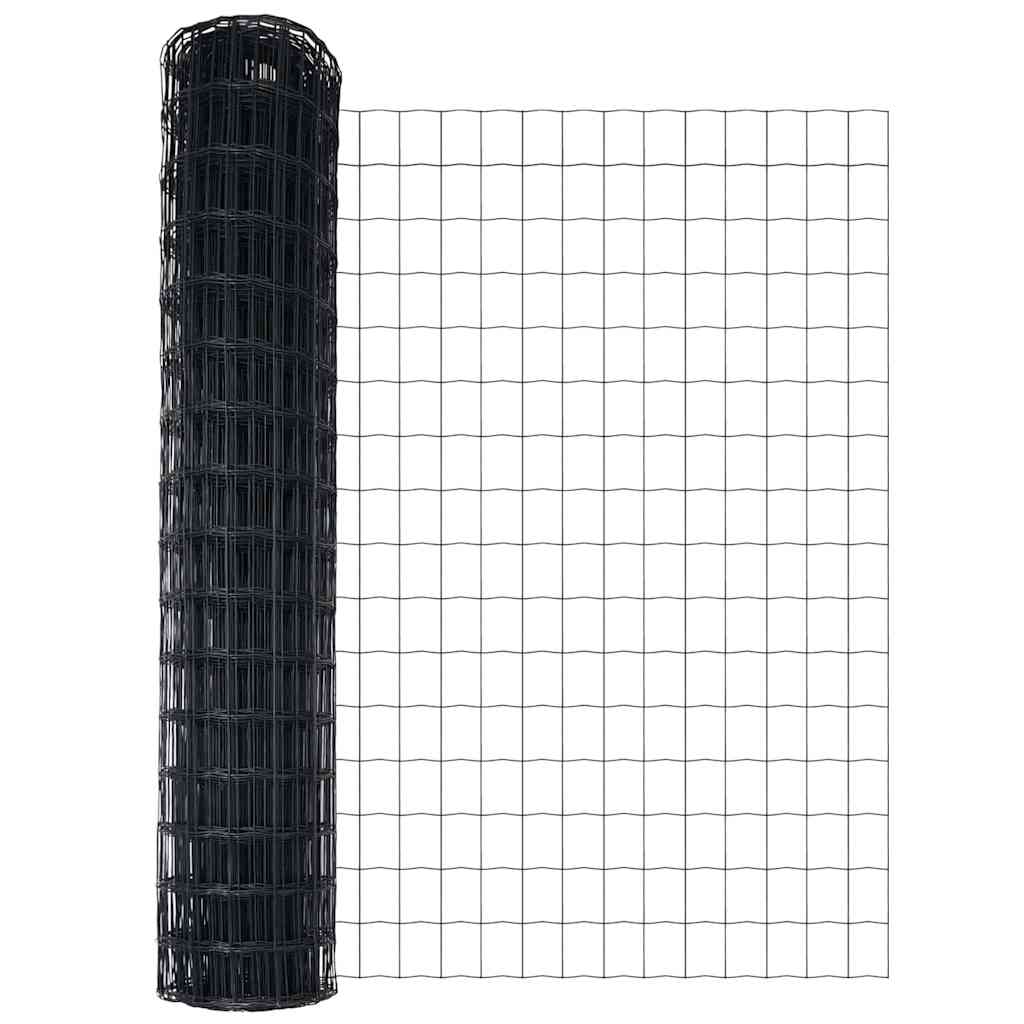 Recinzione europea Vidaxx grigia 1,4 x 10 m in ferro rivestito in PVC
