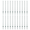 Vidaxl afrasteringspaal 22 pcs groen 160 cm staal