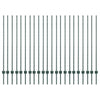 Pali per recinzione Vidaxl 22 pz verde 180 cm in acciaio