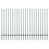 Vidaxl afrasteringspaal 22 pcs groen 200 cm staal