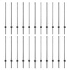 Vidaxl afrasteringspaal 22 pcs grijs 140 cm staal
