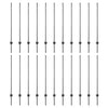 Vidaxl afrasteringspaal 22 pcs grijs 160 cm staal