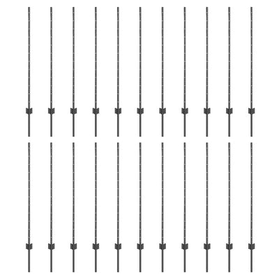 Palo per recinzione Vidaxl 22 pz grigio 160 cm in acciaio