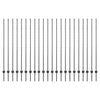 Vidaxl afrasteringspaal 22 pcs grijs 200 cm staal