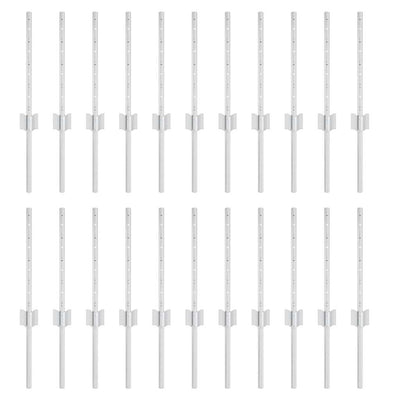 Pali per recinzione Vidaxl 22 pz argento 80 cm in acciaio