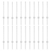 Vidaxl afrasteringspaal 22 pcs zilver 100 cm staal