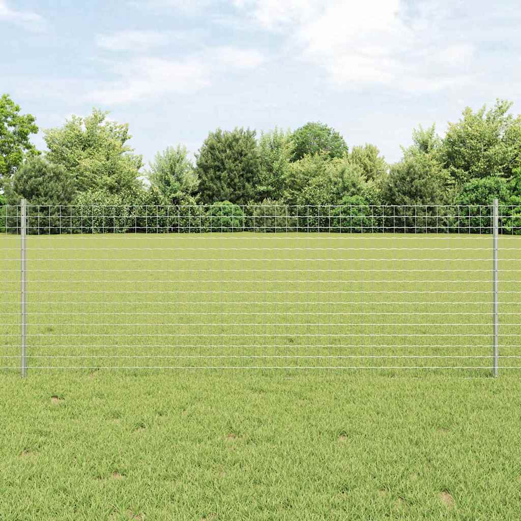 Pali per recinzione Vidaxl 22 pz argento 120 cm in acciaio