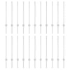 Poste para valla vidaxl 22 piezas plata 120 cm acero