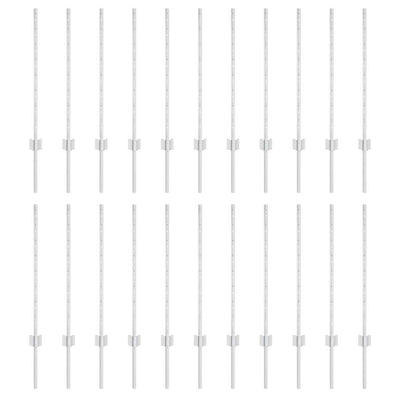 Pali per recinzione Vidaxl 22 pz argento 120 cm in acciaio