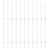 Pali per recinzione Vidaxl 22 pz argento 140 cm in acciaio