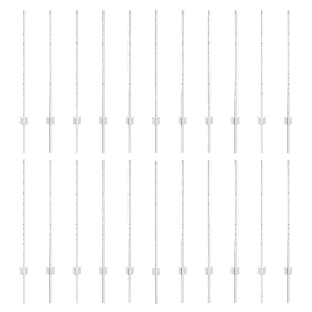 Poste para valla vidaxl 22 piezas plata 140 cm acero