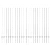 Vidaxl fence post 22 pcs silver 180 cm steel