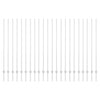 Vidaxl afrasteringspaal 22 pcs zilver 200 cm staal