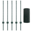 Valla vidaxl con poste verde 0,8 x 10 m acero y PVC