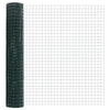 Valla vidaxl con poste verde 1,6 x 10 m acero y PVC