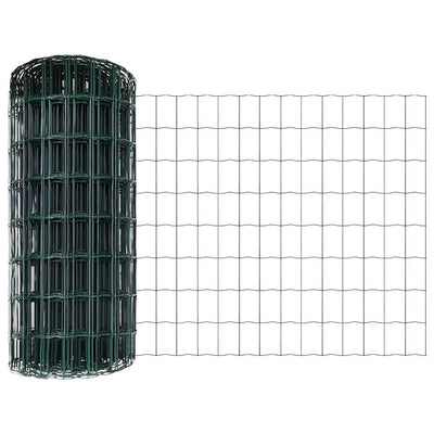 Valla vidaxxl con poste verde 0,4 x 10 m acero y PVC