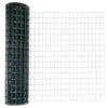 Valla vidaxxl con poste verde 1,2 x 10 m acero y PVC