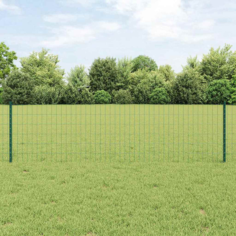 Valla vidaxxl con poste verde 0,6 x 10 m acero y PVC
