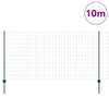 Valla vidaxxl con poste verde 1,2 x 10 m acero y PVC