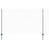 Vidaxl hek met paal groen 1,4 x 10 m staal en pvc