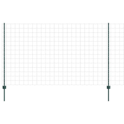 Valla vidaxxl con poste verde 1,4 x 10 m acero y PVC