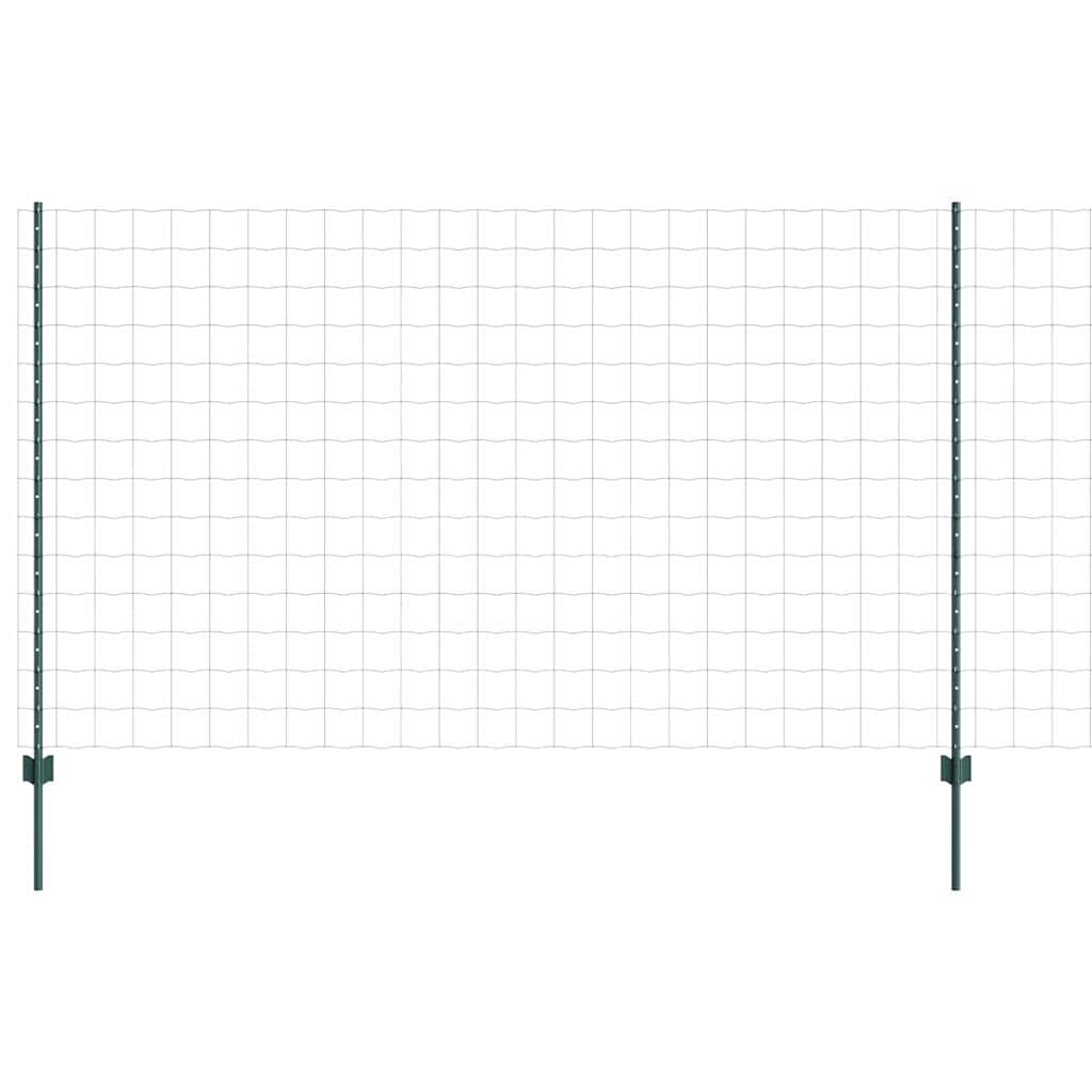 Valla vidaxxl con poste verde 1,4 x 10 m acero y PVC