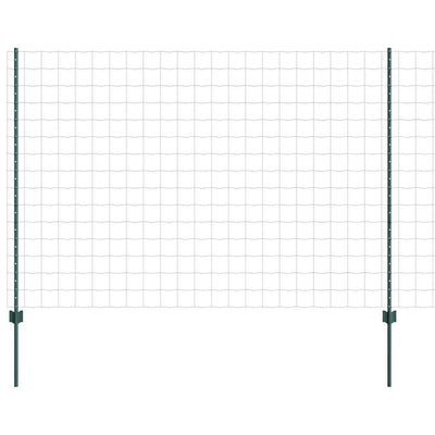 Valla vidaxxl con poste verde 1,5 x 10 m acero