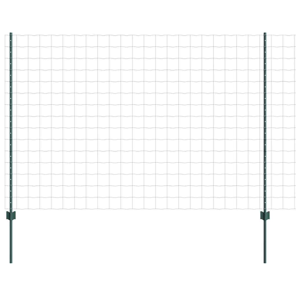 Valla vidaxl con poste verde 1,6 x 10 m acero y PVC