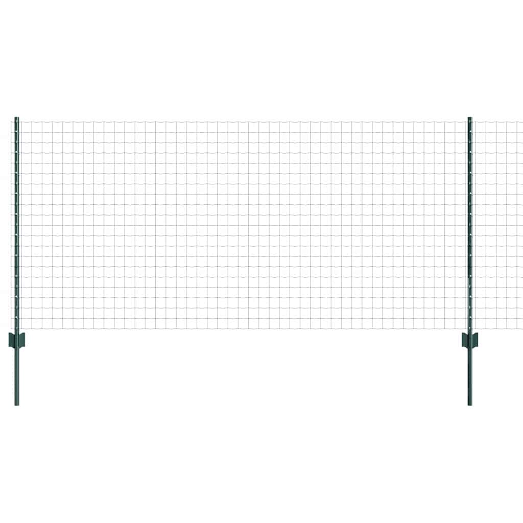 Valla vidaxxl con poste verde 1 x 25 m acero y PVC