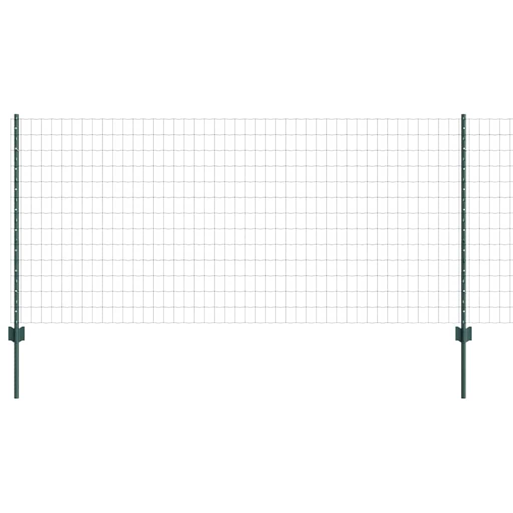 Valla vidaxxl con poste verde 1 x 25 m acero y PVC