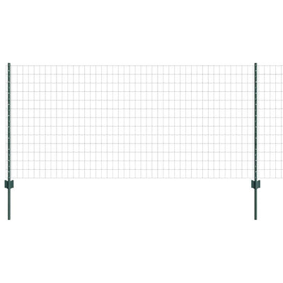 Valla vidaxxl con poste verde 1 x 25 m acero y PVC
