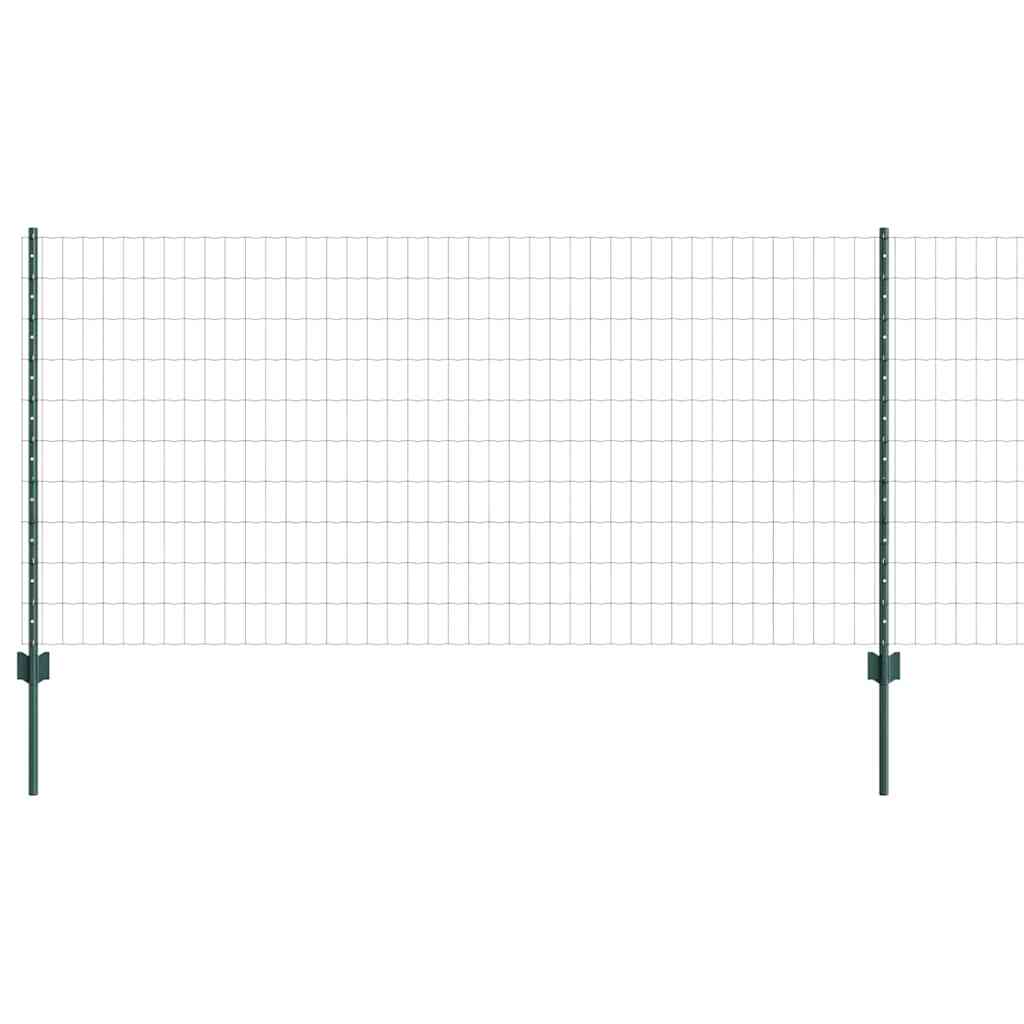 Valla vidaxxl con poste verde 1 x 25 m acero y PVC