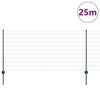 Valla vidaxxl con poste verde 1 x 25 m acero y PVC