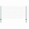 Valla vidaxl con poste verde 1,2 x 25 m acero y PVC