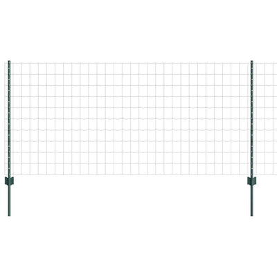 Valla vidaxxl con poste verde 1 x 25 m acero y PVC