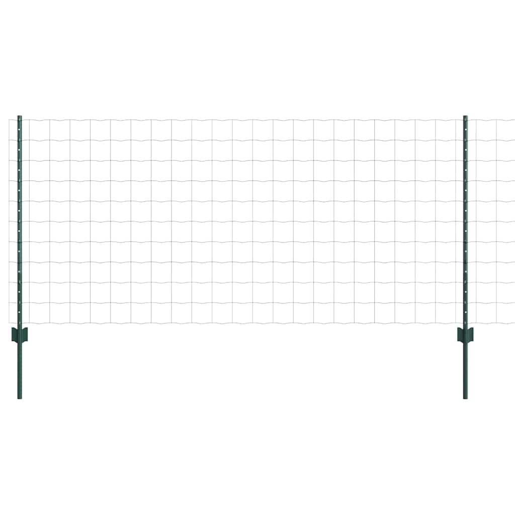 Valla vidaxxl con poste verde 1 x 25 m acero