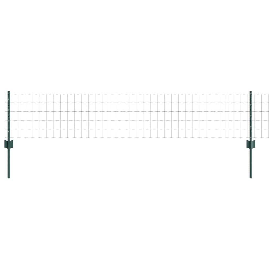 Valla vidaxxl con poste verde 0,4 x 10 m acero y PVC