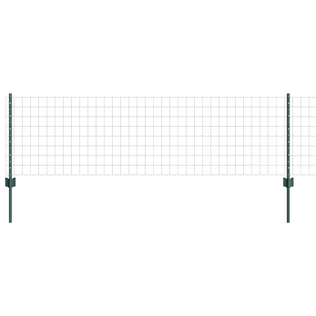 Valla vidaxxl con poste verde 0,6 x 10 m acero y PVC