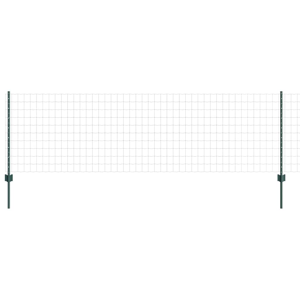 Valla vidaxxl con poste verde 0,8 x 10 m acero