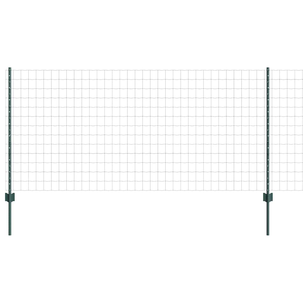 Valla vidaxxl con poste verde 1 x 10 m acero