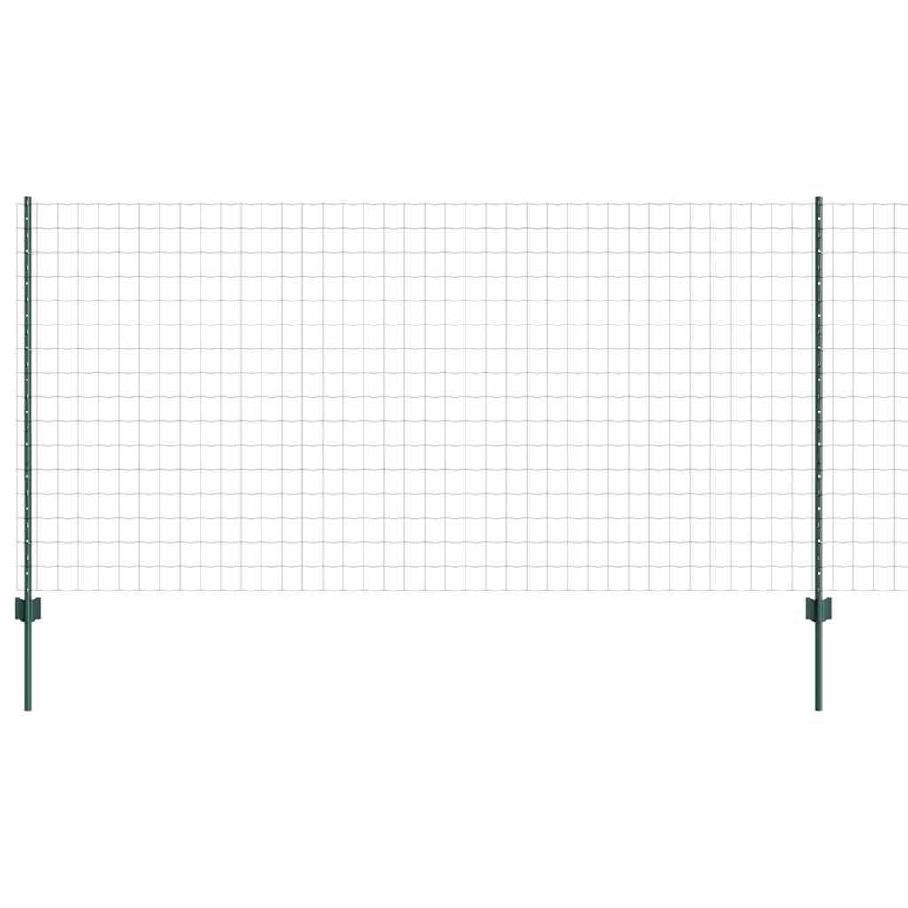 Valla vidaxxl con poste verde 1,2 x 10 m acero