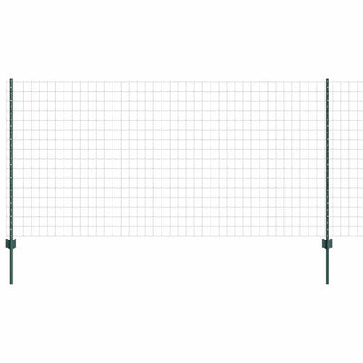 Valla vidaxxl con poste verde 1,2 x 10 m acero