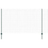Vidaxl hek met paal groen 1,4 x 10 m staal en pvc
