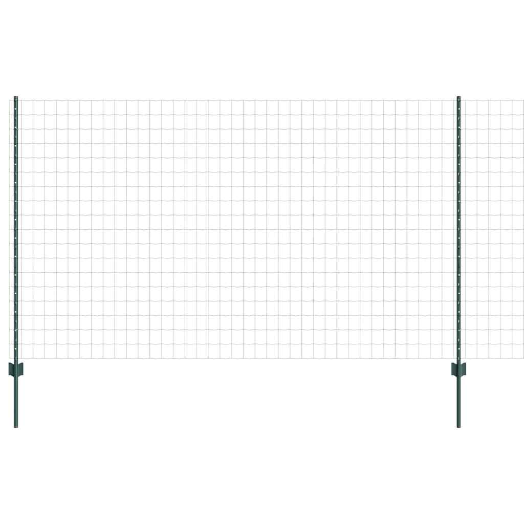 Valla vidaxxl con poste verde 1,4 x 10 m acero y PVC