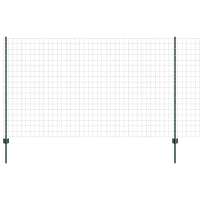 Valla vidaxxl con poste verde 1,4 x 10 m acero y PVC