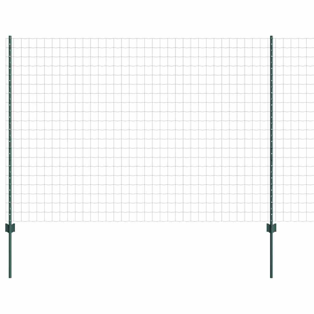 Valla vidaxl con poste verde 1,6 x 10 m acero y PVC