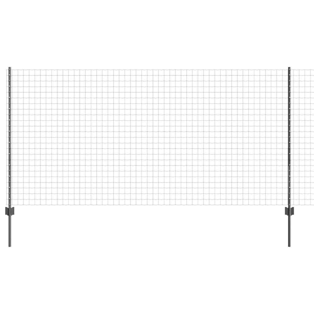 Valla vidaxl con poste gris 1,2 x 10 m acero y PVC